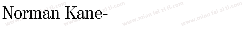 Norman Kane字体转换